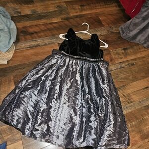 Elegant Black and Silver Dress Size 8